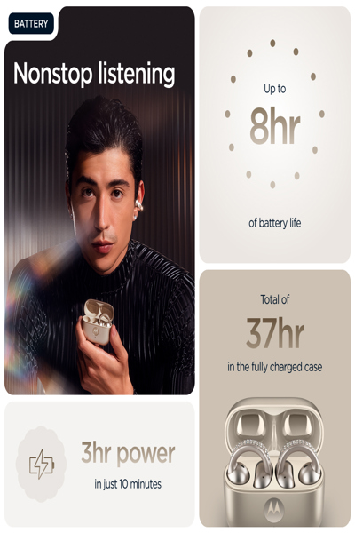 MOTOROLA MOTO BUDS LOOP SWAROVSKI WIRELESS HEADPHONES - PG38C07172