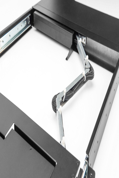 DIGITUS Modular HD LCD KVM console with 17" TFT (43.2cm), 8-port VGA KVM connection, touchpad, German keyboard layout - DS-72220-2GE