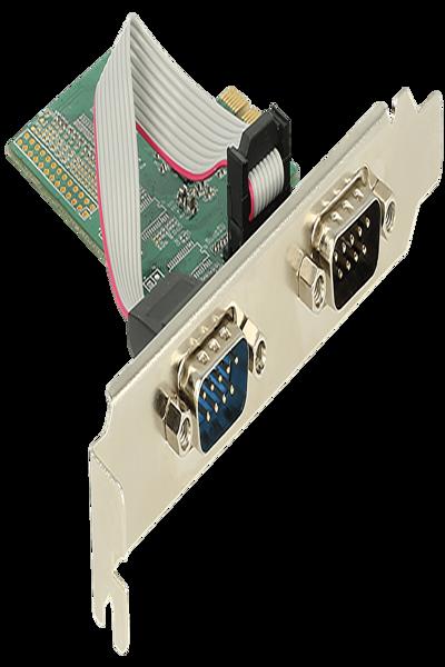 Delock PCI Express-kort > 2 x seriell RS-232 - 89555