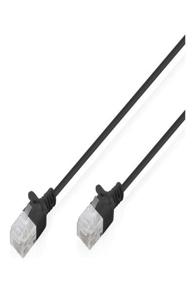 DIGITUS Cat 6 U-UTP Slim Patch Cable Black 10 Pieces 6 Patch Cable - Cable - Network - DK-1618-005S-BL-10