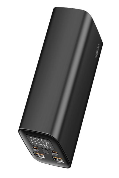LogiLink Power Bank 20000mAh 2xUSB-C 2x USB-A Zwart
