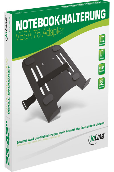 Support pour ordinateur portable en ligne avec adaptateur VESA 75