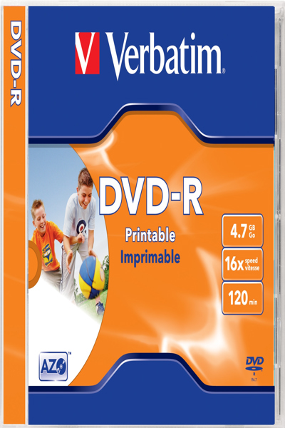 Verbatim DVD-R printable Jewel Case - DVD-R - 4.7 GB - 43520