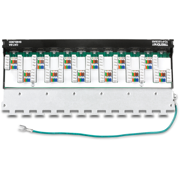 TRENDnet TC-P12C6AS - Patch Panel - RJ-45 X 12 - 0.5U - TC-P12C6AS