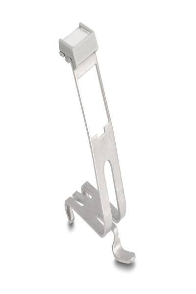 Delock Keystone-hållare med märkningsfält 1 port för DIN-skena metall, Plast, Rostfritt stål, Rostfritt stål, 52,4 mm, 60,7 mm, 17,7 mm - 66477