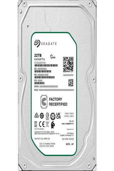 SEAGATE IRONWOLF PRO HDD ST22000NT001-FR 22TB REFURBISHED - ST22000NT001-FR
