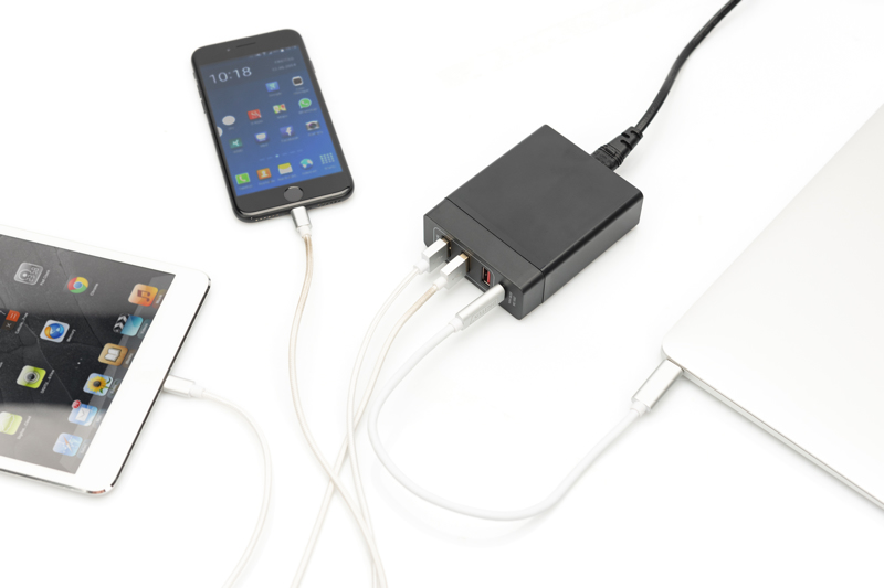 DIGITUS 4-ports USB-laddare 72W - DA-10195