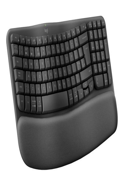 Logitech Wave Keys - Full-size (100%) - Wireless - RF Wireless + Bluetooth - Membrane - QWERTY - Graphite
