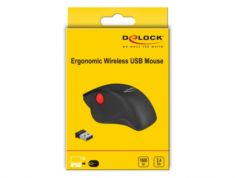 MOUSE ergonomic optical 5-button 2.4 GHz wireless - 12598