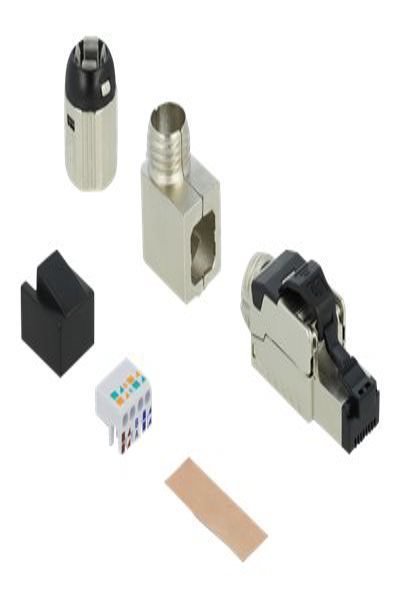 Delock RJ45 Plug field assembly Cat.8.1 metal angled - 1x RJ-45 - Grey - Male - Angled - Zinc - Cat8.1 - 86489