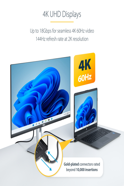 StarTech.com 30cm High Speed HDMI Cable 4K60Hz - HDMI2-CABLE-4K60-30C