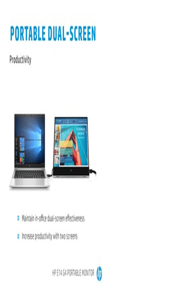 HP E-Series E14 G4 - 35.6 cm (14") - 1920 x 1080 pixels - Full HD - LED - 5 ms - White - 1B065AA#ABB