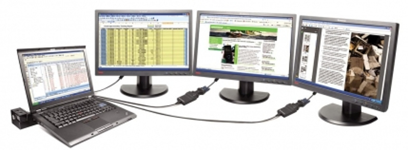 USB 3.0 to DVI/VGA Monitor Adapter - Externer Videoadapter - USB 3.0 - DVI - för Miix 510-12, 520-12, 710-12, Thinkpad 13, ThinkPad E57X, L570, P51, P71, T470, X1 Yoga - 0B47072