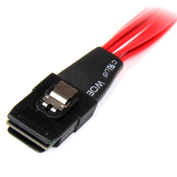 StarTech Internal Serial Attached SCSI Mini SAS Cable - Internal SAS cable (Serial Attached SCSI) - SAS 6Gbit/s - 36 PIN 4iMini MultiLane - 15 PIN SATA Power, internal SAS, 29-pin (SFF-8482) - 50cm - Red (SAS808782P50) - SAS808782P50