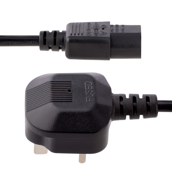 StarTech IEC Plug Power Cable 3m C13 to BS 1363 - PXT101UK3M