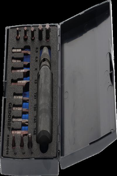 Gedore GEDO K 1900-018 Jeu d'extracteurs de boulons 1/2" 18 pièces