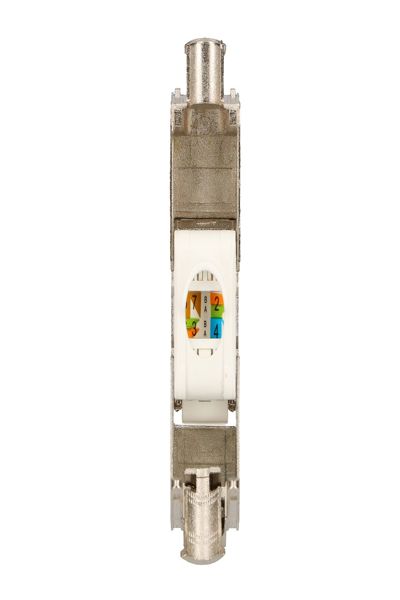 Connexion Keystone coudée RJ45 Extralink CAT6A STP