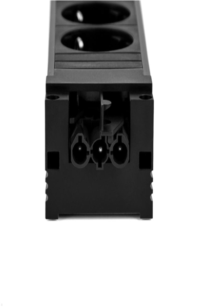 Bachmann STEP BASE Grenuttag med 3 uttag Typ F Svart - 90618818