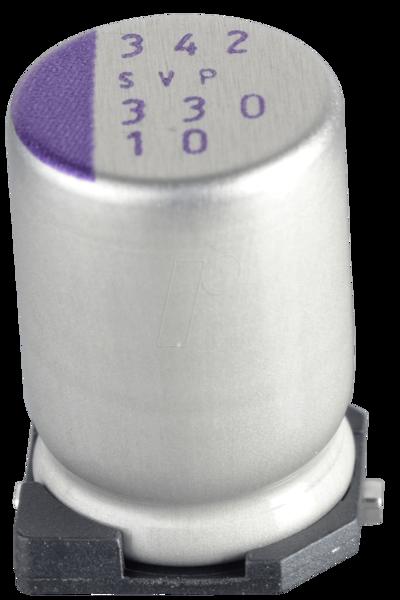 Panasonic SVP 330/10 - polymer capacitor 330µF 10V 2000h low ESR - 10SVP330M
