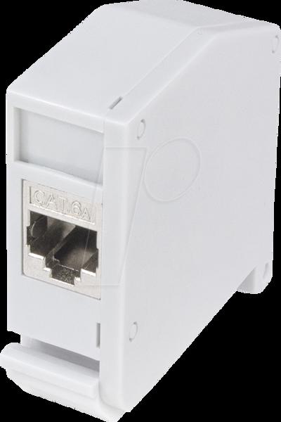 LogiLink Cat6a DIN Rail Adapter 2xRJ45 Sockel - MP0056