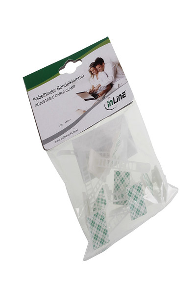 Serre-câble réglable en ligne 64 mm nature 10 pièces