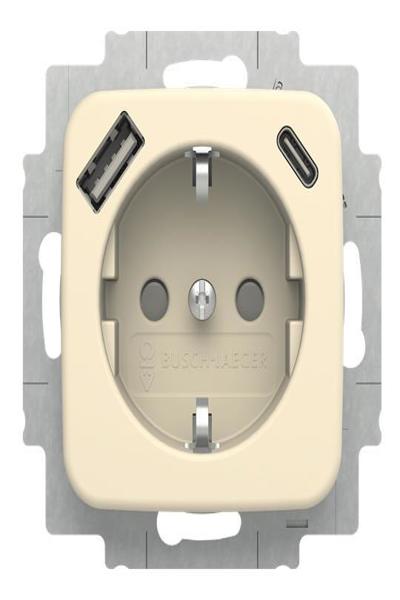 BUSCH JAEGER USB-Steckdose SCHUKO 20 EUCB2USBAC-212 A+C