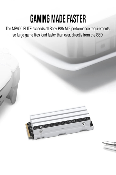 Corsair MP600 1TB PCIe Gen4 x4 NVMe M.2 SSD - CSSD-F1000GBMP600ECS