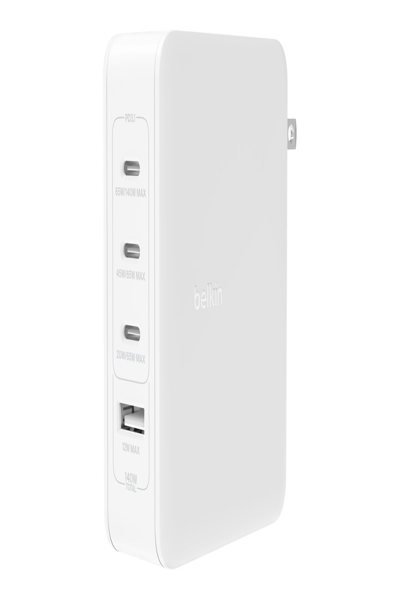Belkin 140W 4-Port USB GaN Wall Charger UK EU - WCH014BTWH