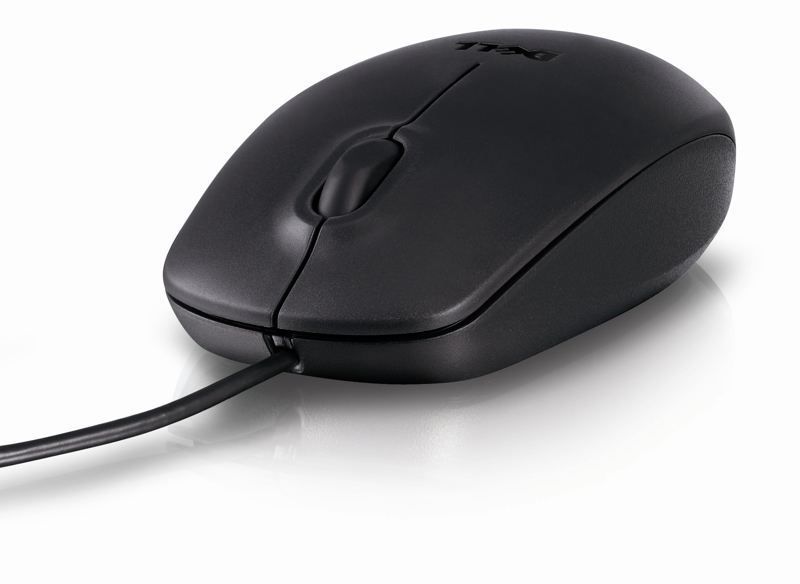 Dell USB Optical Mouse - MS111 - black - Ambidextrous - Optical - USB Type-A - 1000 DPI - Black - 570-11147