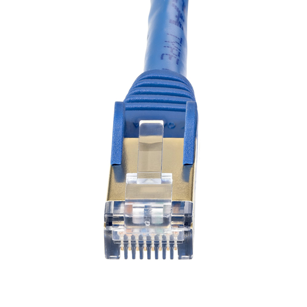 StarTech 1.5 m CAT6a Cable - Blue - RJ45 Ethernet Cable - Snagless - CAT6a STP Cord - Copper Wire - 10Gb - Patch Cable - 1.5 m - Blue - 6ASPAT150CMBL