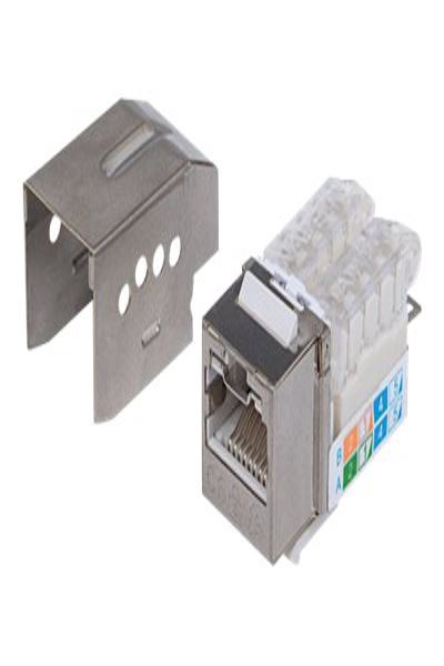 Intellinet Keystone-jack, Cat6A, FTP, verktygslös, låsfunktion, metallisk - 790789