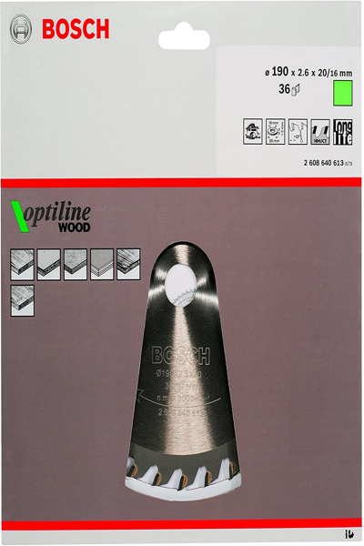 Bosch 2 608 640 613 - Wood - 19 cm - 2 cm - 1.6 mm - 2.6 mm - ATB (Alternate Top Bevel)