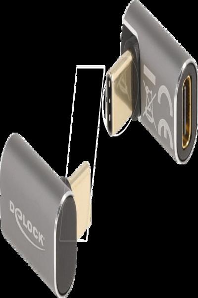 Delock USB-adapter - 24-pins USB-C (hane) vinklad till 24-pins USB-C (hona) - 60054