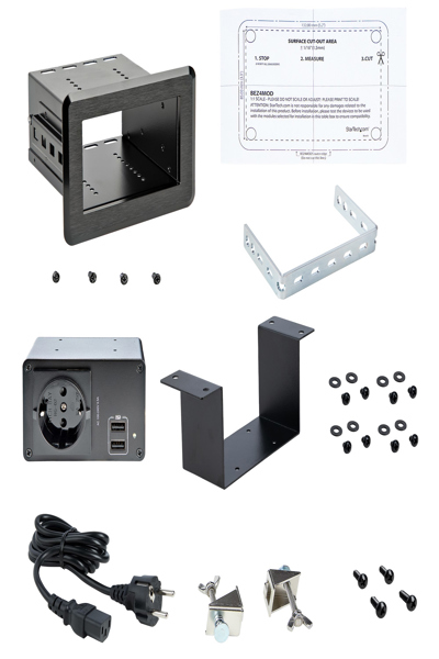 StarTech.com Konferensbord Power Center AC USB - KITBZPOWEU