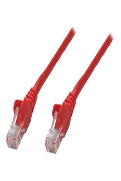 Intellinet Network Patch Cable - Cat6 - 7.5m - Red - CCA - U/UTP - PVC - RJ45 - Gold Plated Contacts - Snagless - Booted - Lifetime Warranty - Polybag - 7.5 m - Cat6 - U/UTP (UTP) - RJ-45 - RJ-45 - 342193