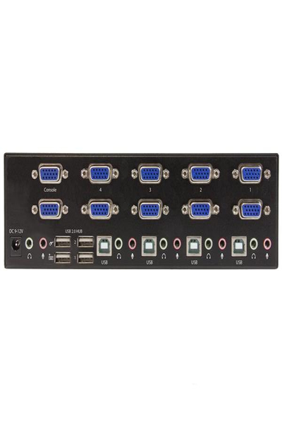StarTech.com 4-port KVM Switch with Dual VGA - USB 2.0 - 1920 x 1200 pixels - Black - SV431DVGAU2A