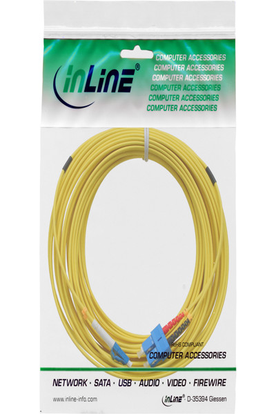 Câble fibre optique duplex InLine LC/SC 9/125 µm - OS2 - 0,5 m