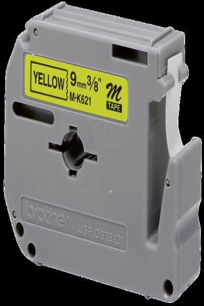 Brother M-K621BZ - Svart på gult - MK621BZ