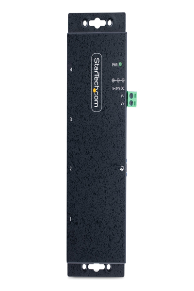 StarTech.com 4-Port Industrial USB 3.0 5Gbps Hub, Rugged USB Hub w/15kV Air/8kV Contact ESD and Surge Protection, DIN/Wall/Desk Mountable USB-A Hub, USB Expansion Hub with Locking Ports - 5G4AINDNP-USB-A-HUB