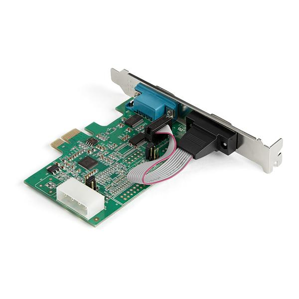 StarTech 2-port PCI Express RS232 Serial Adapter Card, PCIe RS232 Serial Host Controller Card, PCIe to Dual Serial DB9 COM Port Card, 16950 UART, Expansion Card, Windows, macOS, Linux - Full/Low-Profile (PEX2S953) - Serial Adapter - PCIe - RS-232 x - PEX2S953