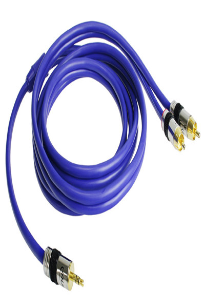 InLine Audio Cable Premium 2x RCA male / 3.5mm male gold plated 2m - 89939P