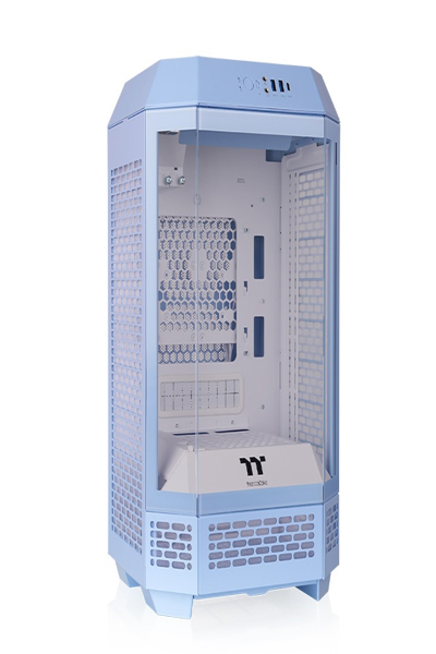 Mini-tour Thermaltake The Tower 250, bleu clair, verre trempé