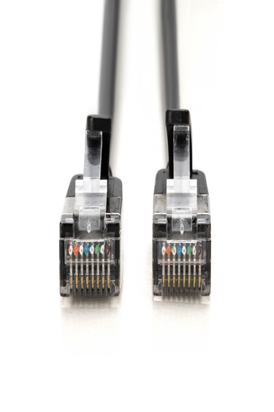 DIGITUS CAT 6A F-FTP Slim patch cable, 1m, black