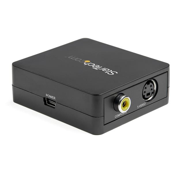 StarTech 1080p VGA to RCA and S-Video Converter - USB Powered - Video Interface Converter - VGA/S-Video/CVBS - HD-15 (VGA) (W) to 4-pin mini-DIN, RCA (W) - Black - active - VGA2VID2