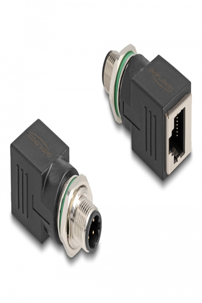 Adaptateur réseau Delock - 4 broches M12 (M) vers RJ-45 (F) droit