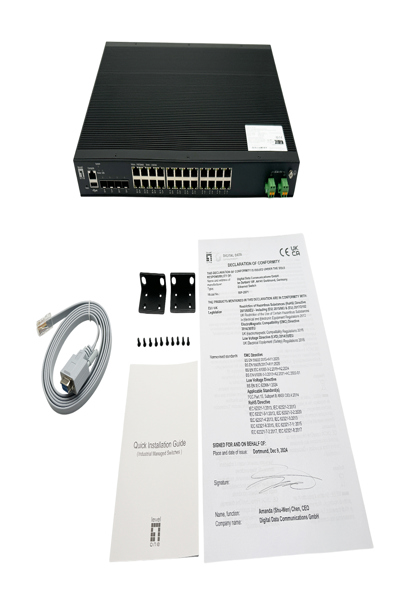 Buy LevelOne 28-Port L2 Plus Managed PoE Industrial Switch