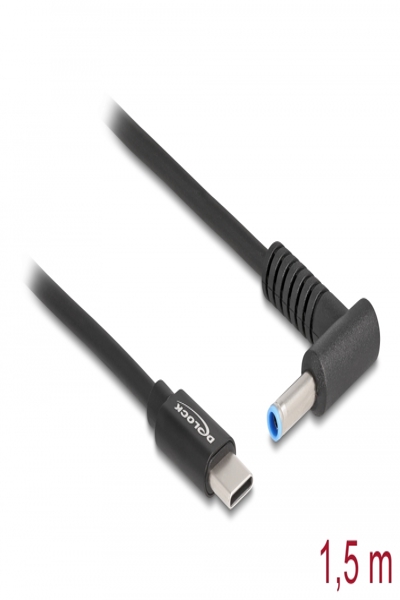 Delock Strömkabel - 24-stifts USB-C (hane) till DC-uttag 4,5 x 3,0 mm (hane) vinklad - 87971