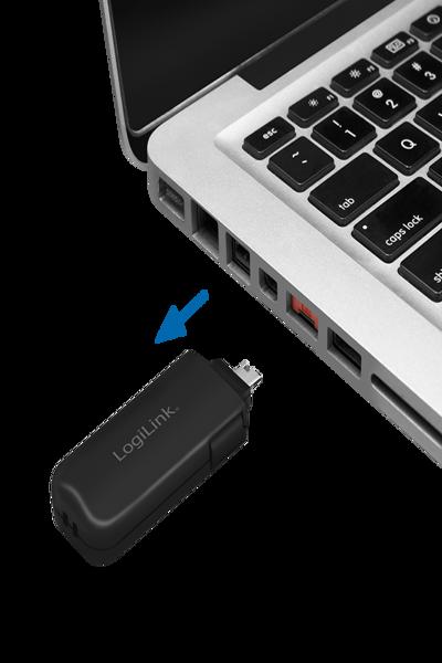 LogiLink USB-A portlåssett med nøkkel - AU0054