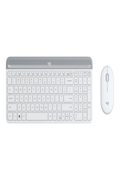 Logitech MK470 Slim Combo - Full-size (100%) - Wireless - RF Wireless - White - Mouse included - 920-009199