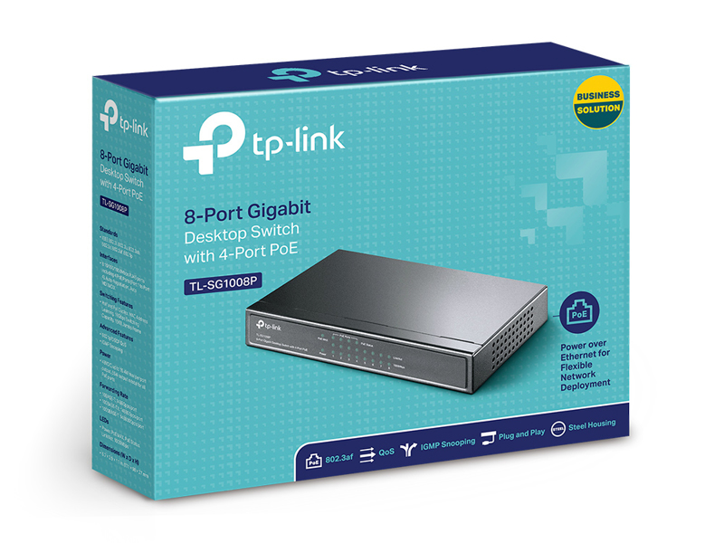 TP-LINK TL-SG1008P - Network Switch - Unmanaged - TL-SG1008P